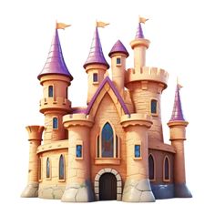 an image of a castle that is in the shape of a building with turrets on it