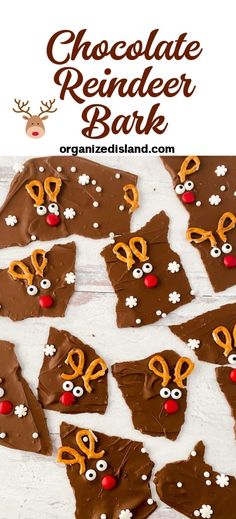 chocolate reindeer bark is the perfect treat for christmas