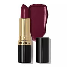 Revlon Super Lustrous Lipstick - 477 Black Cherry - 0.15oz : Target Revlon Black Cherry, Classic Lipstick, Trendy Lipstick, Mauve Lipstick, Red Lipstick Shades, Burgundy Lipstick, Revlon Lipstick, Makeup Over 50, Revlon Super Lustrous Lipstick