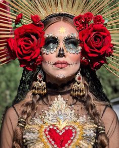 Makijaż Sugar Skull, Day Of Dead Costume, Catrina Costume, Halloween Makeup Sugar Skull, Dead Makeup, Den Mrtvých, Day Of Dead, Sugar Skull Makeup, Halloween Makeup Inspiration