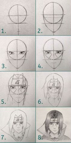 Beautiful Pencil Drawings, How To Draw Anime, Drawing Tutorial Face