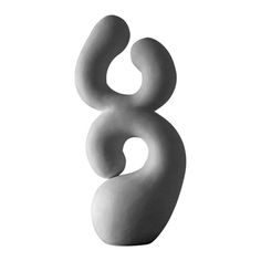 a white sculpture is shown with the number 8 in it's center and side