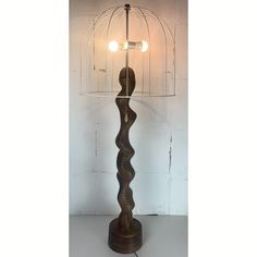 a lamp that is on top of a table