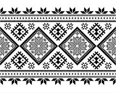 a black and white pattern with geometric designs on it, in the style of native american art