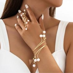 Pearl Bracelet Indian, Arm Cuff Jewelry, Bracelet Indian, Gold Pearl Bracelet, Geometric Bracelet, Resin Bracelet, Bangle Ring, Cuff Jewelry