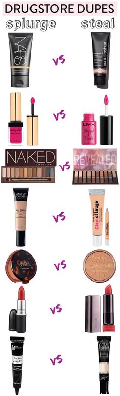 Get the high-end look without breaking the bank with these surprisingly incredible drugstore makeup dupes! Best Drugstore Makeup, Drugstore Skincare, Cheap Makeup, Beauty Make-up, Makeup Guide, Makeup Tricks, High End Makeup, Beauty Products Drugstore