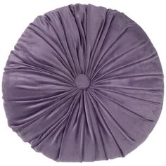 a round purple pillow on a white background