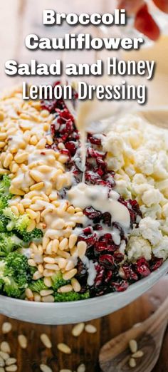 This Broccoli Cauliflower Salad Recipe literally has only 4 ingredients with a 3-ingredient honey lemon dressing that coats every delicious bite. Brocolli Cauliflower Salad, Brocoli And Cauliflower Salad, Frugal Cleaning, Broccoli Cauliflower Salad Recipes, Creamy Broccoli Salad Recipe, Cauliflower Salad Recipe, Creamy Salad