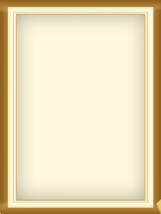 an empty gold frame on a white background