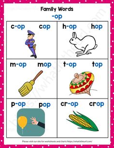 the words in this worksheet are for children to learn