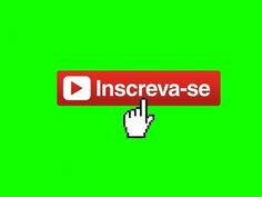 a hand clicking the word inscreva - se on a green screen with an arrow pointing