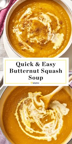 quick and easy butternut squash soup recipe