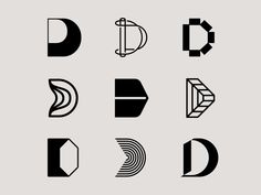 different shapes and sizes of the letter d