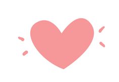 a pink heart on a white background