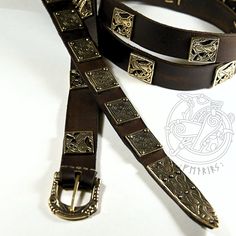 This belt is a replica of find from Birka Sweden Birka BJ369 grave dated XC E  Belt width:  2cm Total length-> waist size plus hanging strap from 40-60 cm Elements: Bucke : 2,3 x4 cm Belt ending: 1,8 x 4,8 cm Studs variants 5+10 -> 5 around waist + 10 at the end 15+10 -> 15 around waist + 10 at the end Full repllica -> around waist stud every 4-5cm + 10 at the end Fittings are silver plated - sterling silver on individual request and calculation Viking Hall, Viking Shields, Stud Belt, Ren Faire Outfits, Viking Belt, Viking Shield, Studded Belt, Axes, Adult Costumes