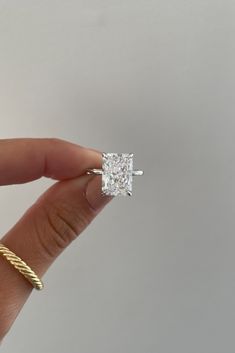 Ring Concierge Radiant, Elongated Radiant Engagement Ring Silver, Radiant Engagement Ring Sets, Platinum Radiant Engagement Ring, Radiant Wedding Ring Set White Gold, Platinum Radiant Cut Engagement Ring, White Gold Radiant Engagement Rings, Silver Radiant Engagement Ring, Silver Rectangle Engagement Rings