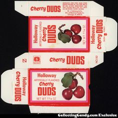 two boxes of cherry duos sitting on top of each other