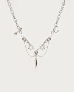 Brazen Ballad Spike Necklace | En Route Jewelry En Route Jewelry, Spiked Jewelry, Spike Necklace, Fashion Wishlist, Waist Chain, Pearl Flower, Mongolia, Zambia, Sierra Leone