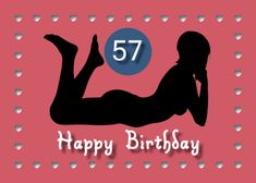 57th Sexy Girl Birthday Silhouette Black Blue Red Hearts card Silhouette Girl, White Coat Ceremony, Hearts Card, Vintage Birthday Cards, Birthday Card Template, Vintage Birthday, Graduation Cards, Heart Cards, Visiting Cards