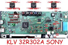 the motherboard is being tested with three different parts to make it look like an electronic device