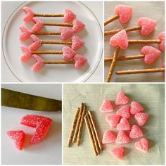 the process of making marshmallow hearts on sticks