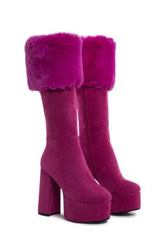 Dolls Kill Platform Boots, Y2k Platform Heels, Snooki Fur Boots, Rainbow Platform Boots, Winter High Heel Platform Boots, Maxi Dress Boots, Dollskill Platforms, Cool Shoes Women, Buffalo Platforms