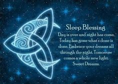 a blue background with the words, sleep blessing and an image of a star in the sky