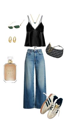 Denim Pants Outfit, Concert Outfit Summer, Beauty Vibes, Causal Outfits, Trendy Collection, Hippie Outfits