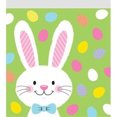 an easter card with a bunny wearing a bow tie