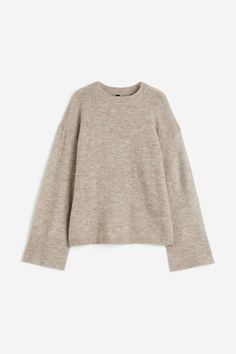 Sweater - Light beige melange - Ladies | H&M US 1 Manche, Hm Outfits, Oversize Sweater, Fashion Mood Board, Extra Long Sleeves, Fall Sweater, Fall Fits, French Women, Dream Clothes