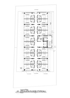 the floor plan for an office building with two floors and three levels, in which there are