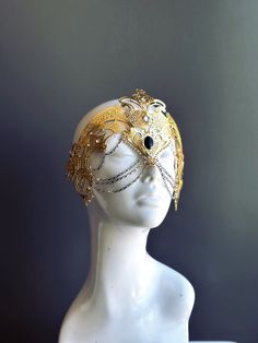 Step into the realm of goddesses with our women's masquerade mask in gold. Rhinestones delicately embellish the mask, adding a touch of sparkle. Silver chains gracefully adorn the mask, creating an enchanting movement. Capture attention at any masquerade party, ball, or themed event!


Age Group/Gender - Adult/Women

Size/Type - One size fits all adults

Mask Color - Gold

Mask Material - Laser Cut Metal

Special Features - Chains and rhinestones Masquerade Mask Women, Elegant Face Mask, Mask Venetian, Facial Structure, Chain Mask, Metal Mask, Gold Mask, Lace Mask, Mask Chain