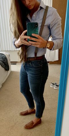 Date Night Lesbian Outfits, Smart Lesbian Outfit, Nerdy Lesbian Style, Lesbian Dinner Outfits, Lesbian Suspenders, Corporate Lesbian Style, Sporty Lesbian Style, Stem Lesbian Fall Outfits