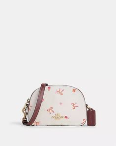 COACH® | Mini Serena Satchel With Bow Print Tiny Coach Bag, River Island Purse, Coach Bow Print, Coach Bow Purse, Small Coach Purse, Purse Crossbody Everyday, Coach Bow Bag, Cute Coach Purses, Cute Coach Bags