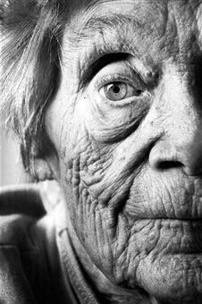 an old woman with wrinkles on her face