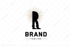 the logo for brand tagline, which is designed to look like a man with his legs