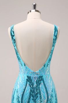 Amzcw Sparkly Blue Bodycon V Neck Backless Short Homecoming Dress with Sequins 6th Grade Dance Dresses, Hoco Dresses White, Green Hoco Dresses, Pink Hoco Dresses, Blue Hoco Dresses, Hoco Court, Black Hoco Dresses, Satin Hoco Dress, Hoco Dresses Green