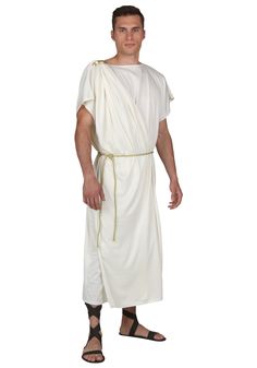 PRICES MAY VARY. ROMAN INSPIRED: Channel your inner Caesar with this Roman Toga Costume for Men, a perfect blend of ancient Rome and Greece. Ideal for historical reenactments, plays, performances, or just for some costume fun, these costumes for adults are inspired by iconic figures like Aristotle and Julius Caesar. ULTIMATE COMFORT: Experience the ultimate comfort and durability with these Halloween costumes for men, crafted from 100% polyester interlock knit fabric. Designed to withstand the r Toga Halloween Costume, Mens Toga Costume, Toga Outfit, Greek God Costume, Costumes Faciles, Roman Toga, Toga Costume, Toga Party, Greek Costume