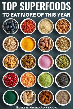 Looking for an easy way to make your diet a bit healthier? Eat more of these nutrient-dense (and delicious!) superfoods. Here are some of the top superfoods to consider eating more of this year, plus ways to use them and money-saving tips on finding them affordably. #superfoods #healthyfood Top Superfoods, Super Foods List, Healthy Superfoods, Superfood Recipes, Nutrient Dense Food, Nutrient Dense, Food App, Food Lists, Nutrition Tips