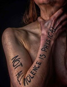 a man with tattoos on his chest holding his hands up to his chest and the words not all science is created