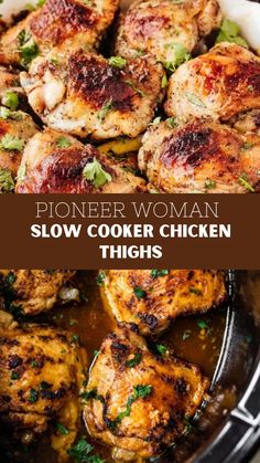 Pioneer Woman Slow Cooker Chicken Thighs Slow Cooker Chicken Stew, Crockpot Chicken Thighs, Slow Cooker Chicken Thighs, Chicken Thighs Recipe, Thighs Chicken, Thighs Recipe, Chicken Thigh Recipes Crockpot, Chicken Slow Cooker Recipes