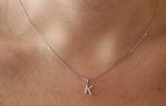 Buy White Gold Diamond Initial Necklace Diamond Letter for only $252 at LTB Jewelry! Free Shipping. Buy Now Pay Later in 6 Terms. Letter K Necklace, K Necklace, Dainty Initial Necklace, Butterfly Necklace Gold, Diamond Initial Necklace, Heart Necklace Diamond, Solid Gold Necklace, Initial Necklace Gold, Letter K