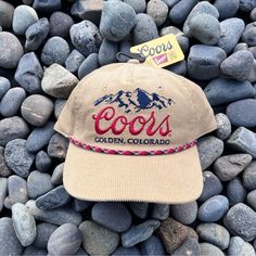 Questions? Leave A Comment Below! Corduroy Coors Hat. Mountains Logo, Patchwork Bucket Hat, Womens Fedora Hat, College Hats, Coors Banquet, Trendy Caps, Golden Colorado, Beer Cap, Smokey The Bears