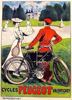 an old poster advertising bicycles for valentine's day