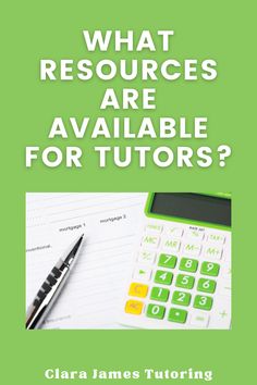 a calculator, pen and notebook with the title what resources are available for students?