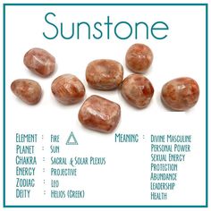 Sunstone Properties, Crystals For Wealth, Energy Muse, Healing Rocks, Crystal Healing Chart, Spiritual Nature, Natural Philosophy, Planet Sun