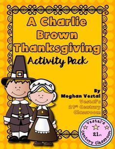 a charlie brown thanksgiving activity pack