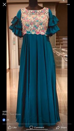 Long Frock Designs For Women, Frock Designs For Women, Frocks And Gowns, Frock Designs, Long Frock Designs, Gown Party Wear, Long Gown Design, Long Frock, Designer Kurti Patterns