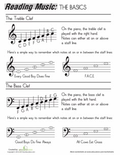 sheet music worksheet with notes and chords