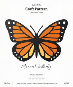 an orange and black butterfly with white dots on it's wings is featured in the book, monarch butterfly